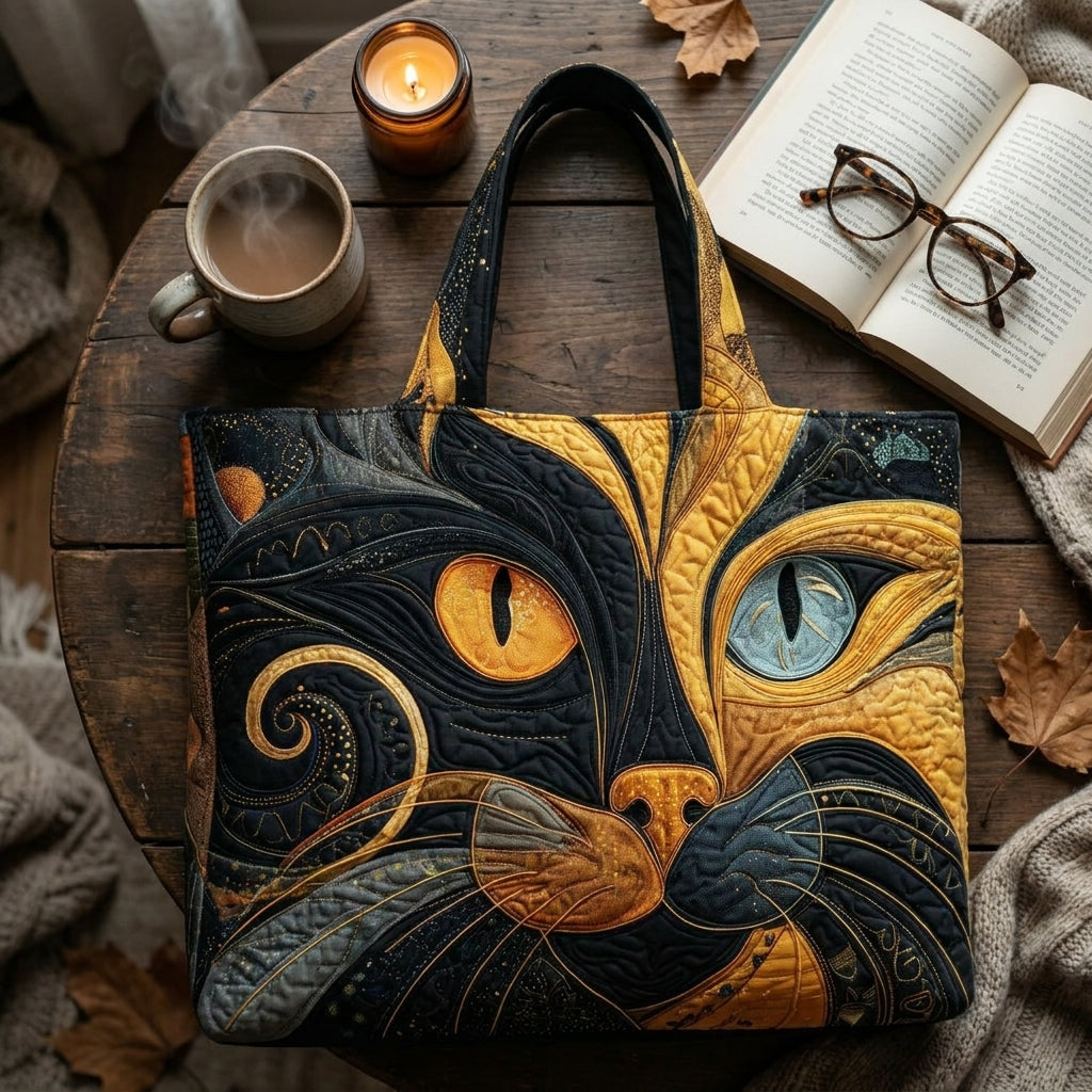Mystic Cat Artisan Quilted Bag