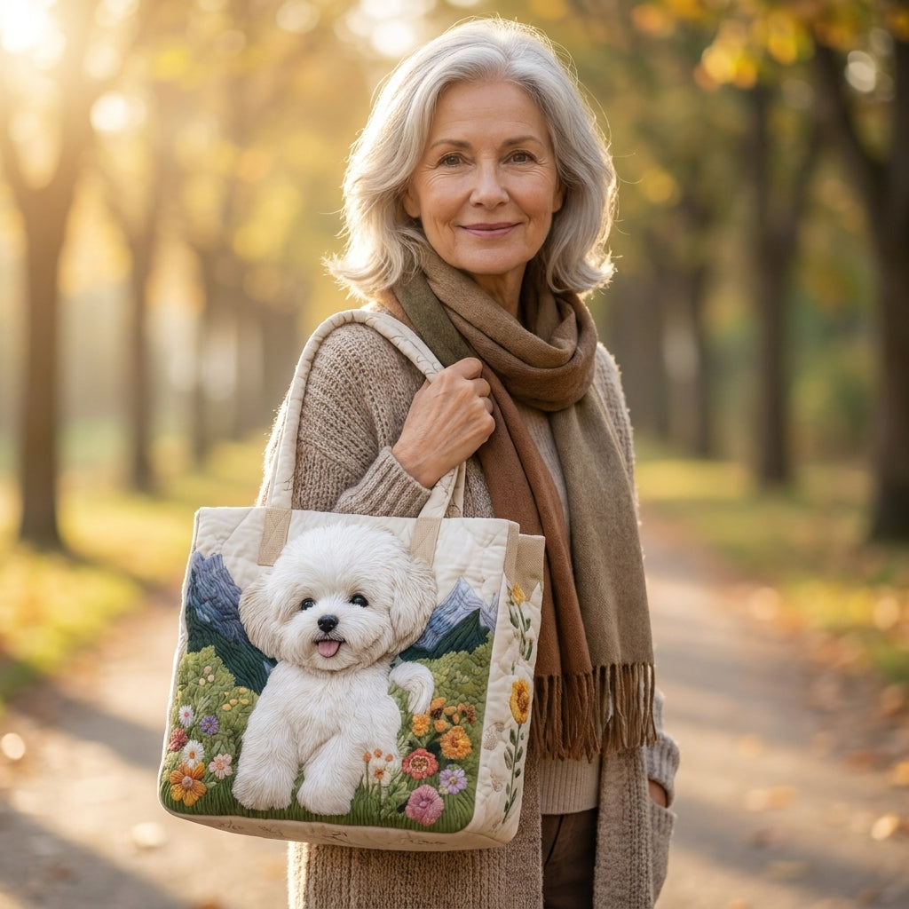 Enchanted Dog Artisan Quilted Bag