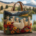 Sheep by the Lake Artisan Quilted Bag