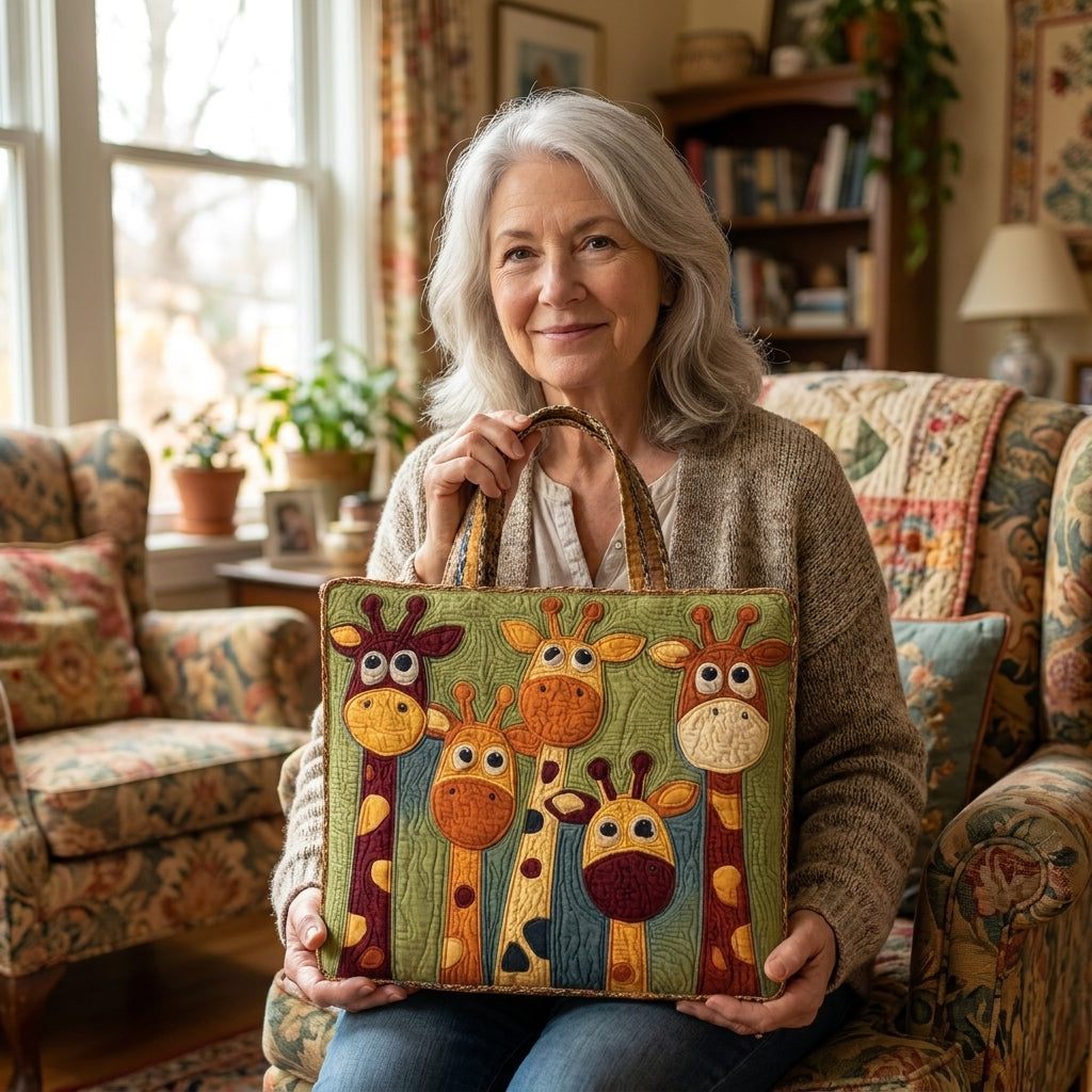 Giraffe Artisan Quilted Bag