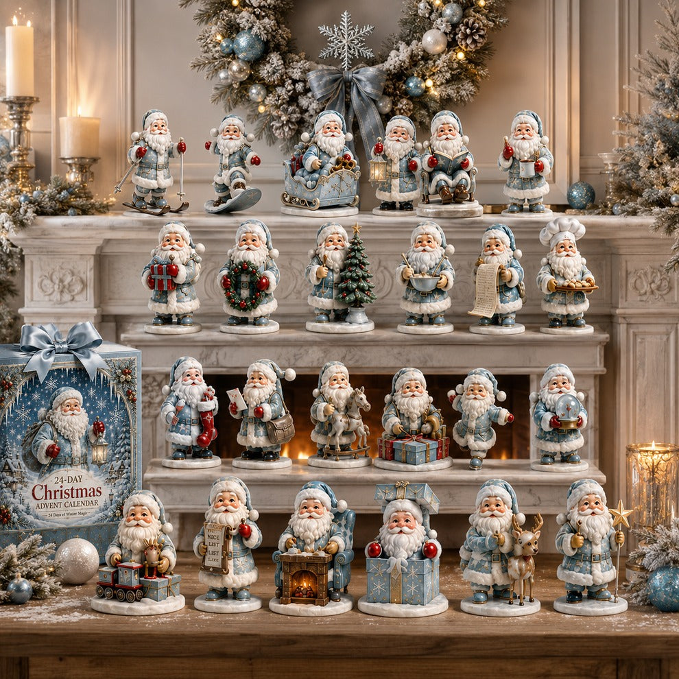 24 Days Frosty Santa Ornaments Advent Calendar – Countdown to Christmas