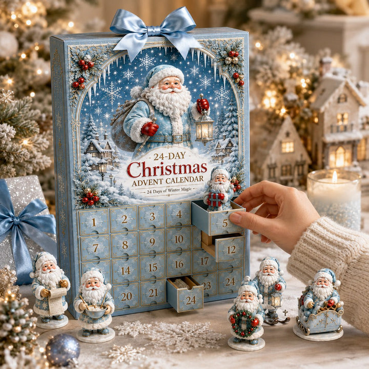 24 Days Frosty Santa Ornaments Advent Calendar – Countdown to Christmas