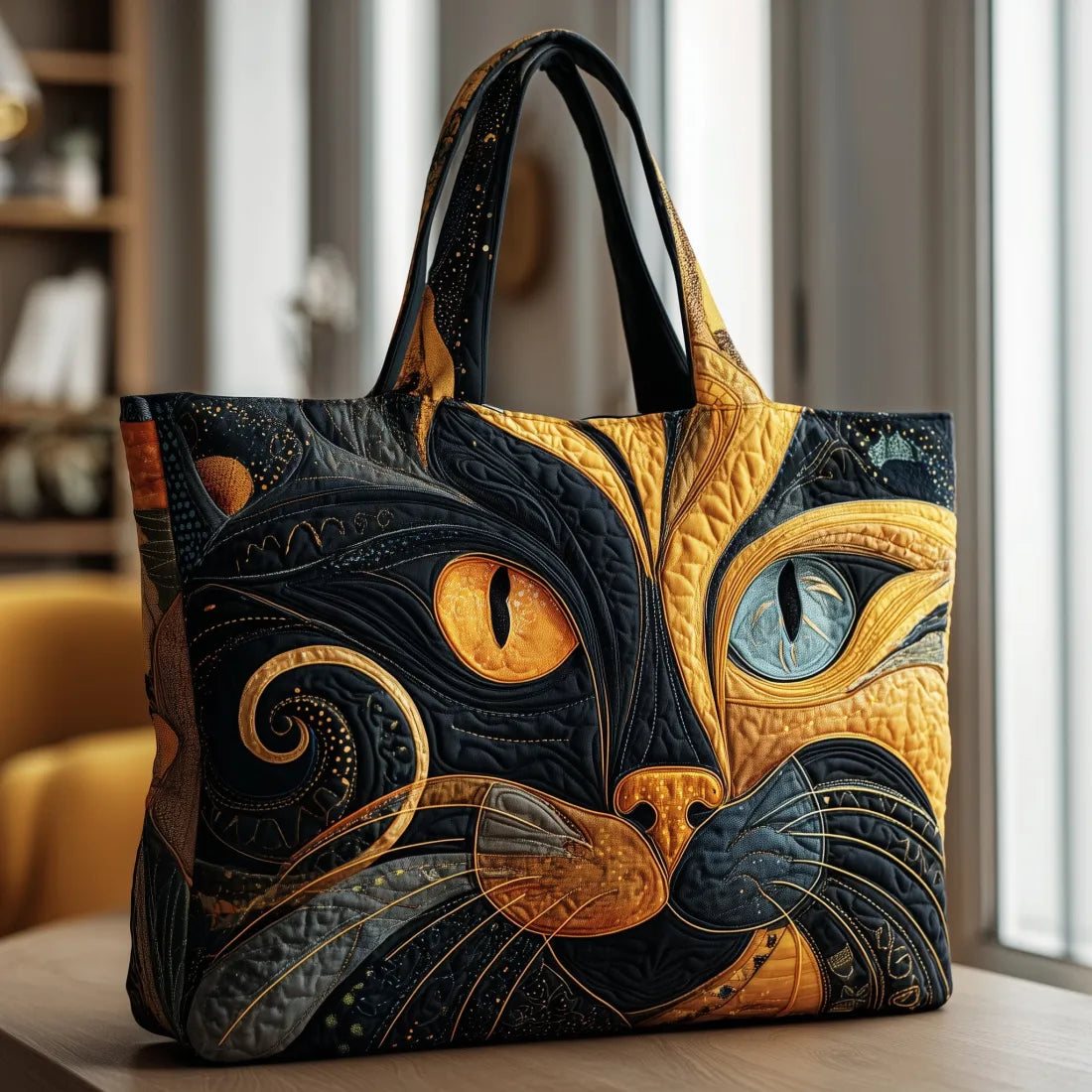 Mystic Cat Artisan Quilted Bag