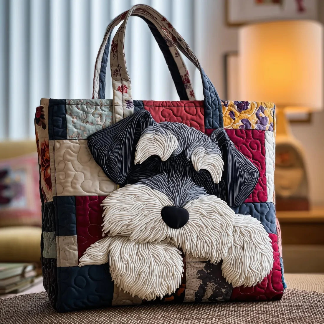 Schnauzer Artisan Quilted Bag