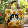 Tuxedo Charm Quilted Tote Bag