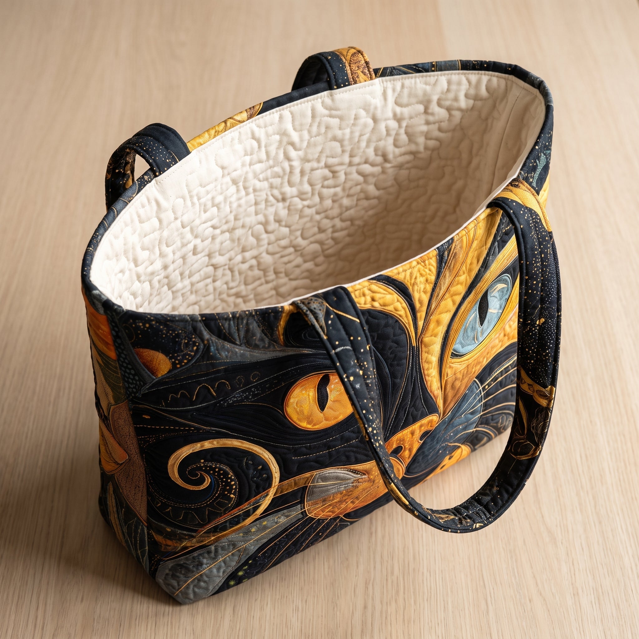 Mystic Cat Artisan Quilted Bag