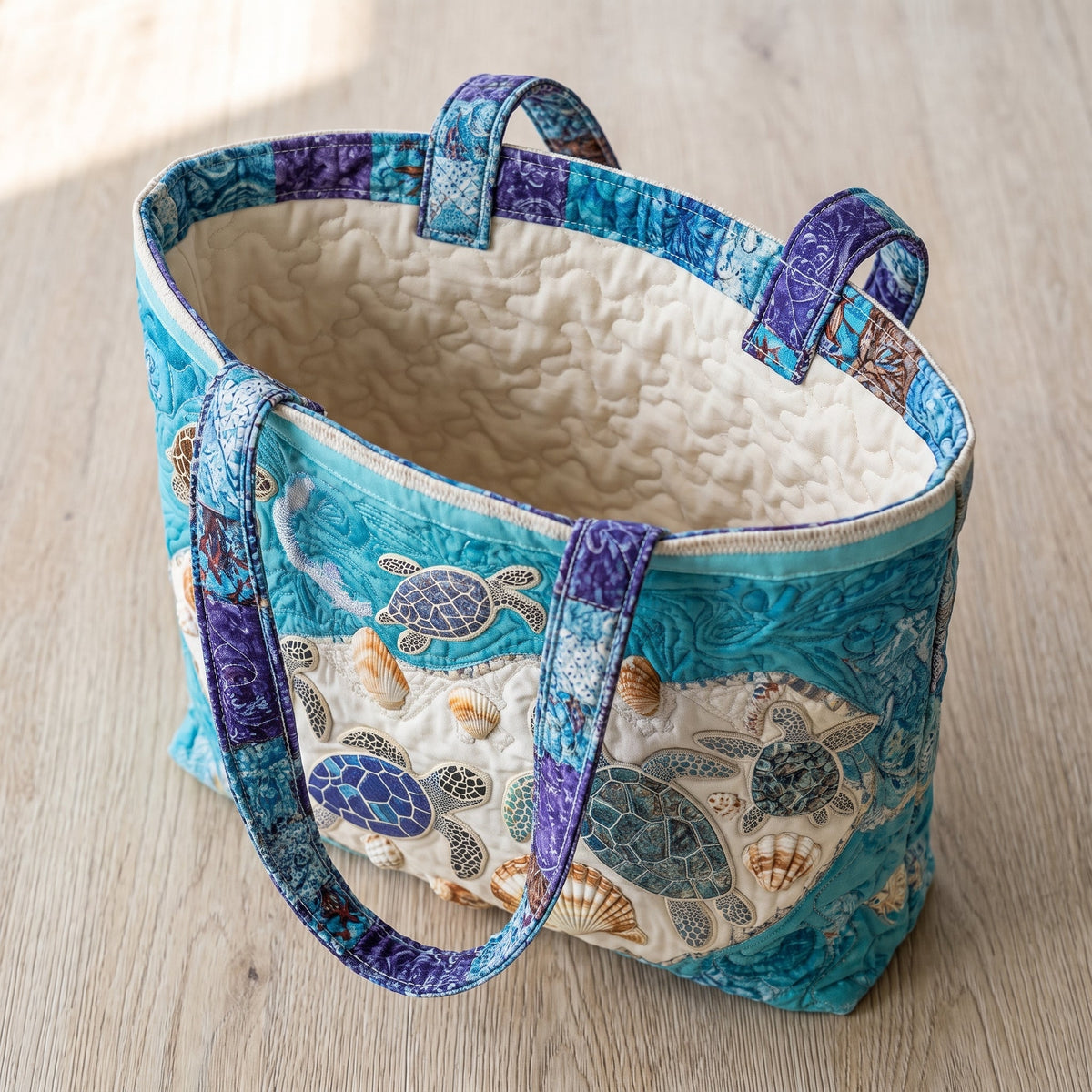 Turtle Love Artisan Quilted Bag