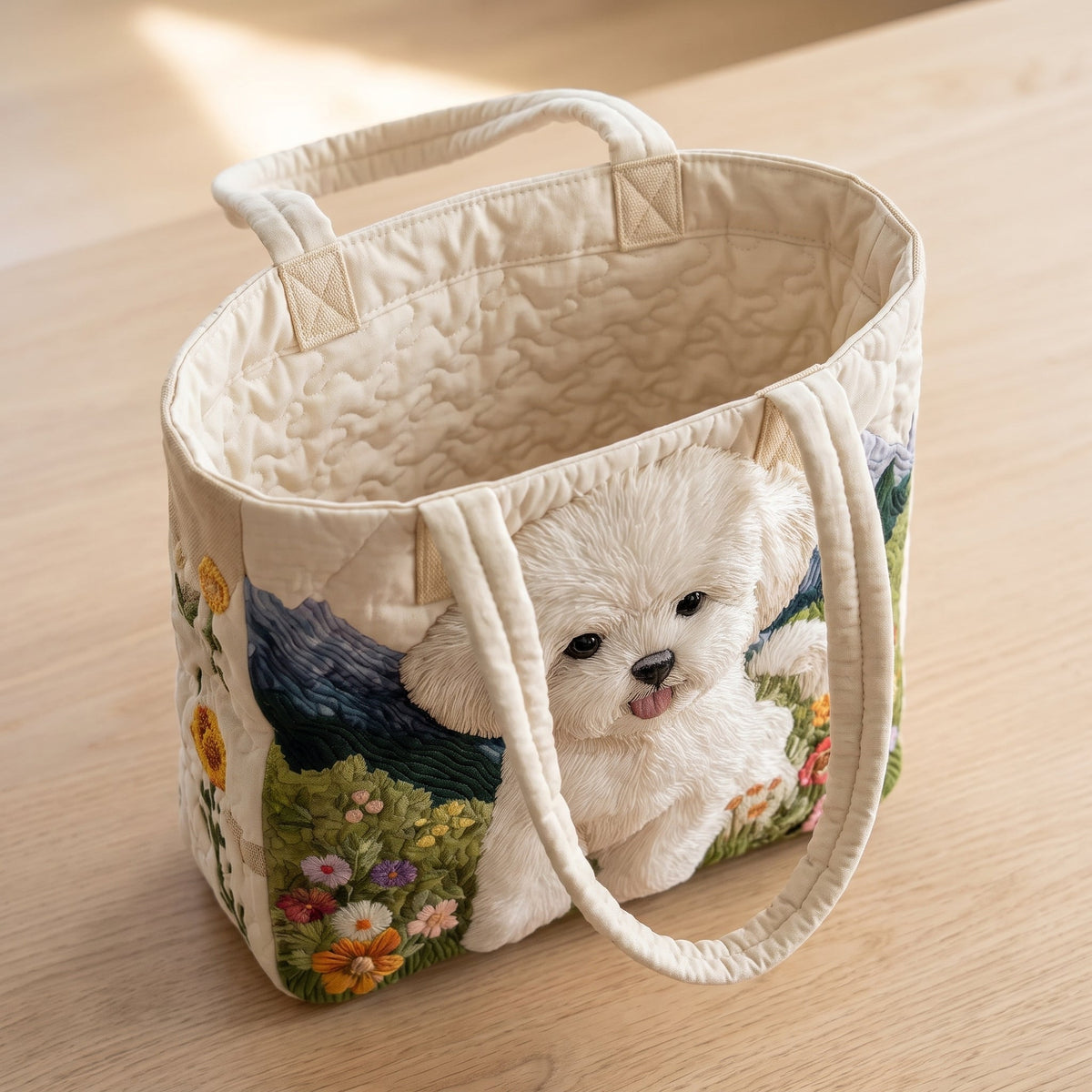 Enchanted Dog Artisan Quilted Bag