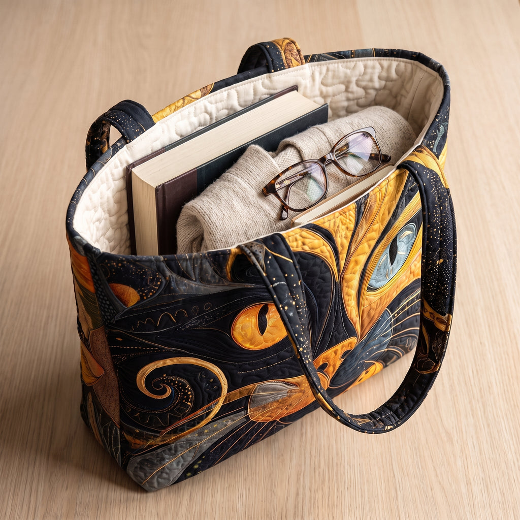 Mystic Cat Artisan Quilted Bag