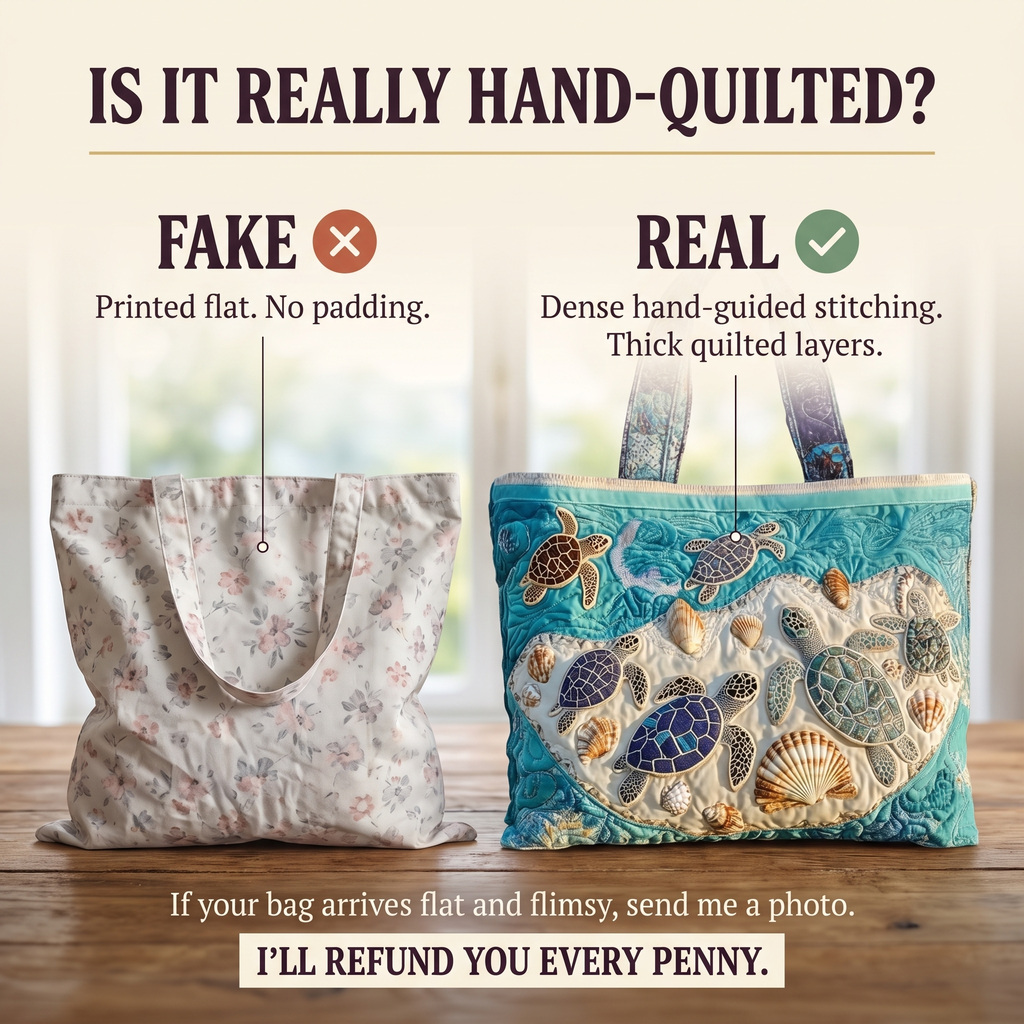Turtle Love Artisan Quilted Bag