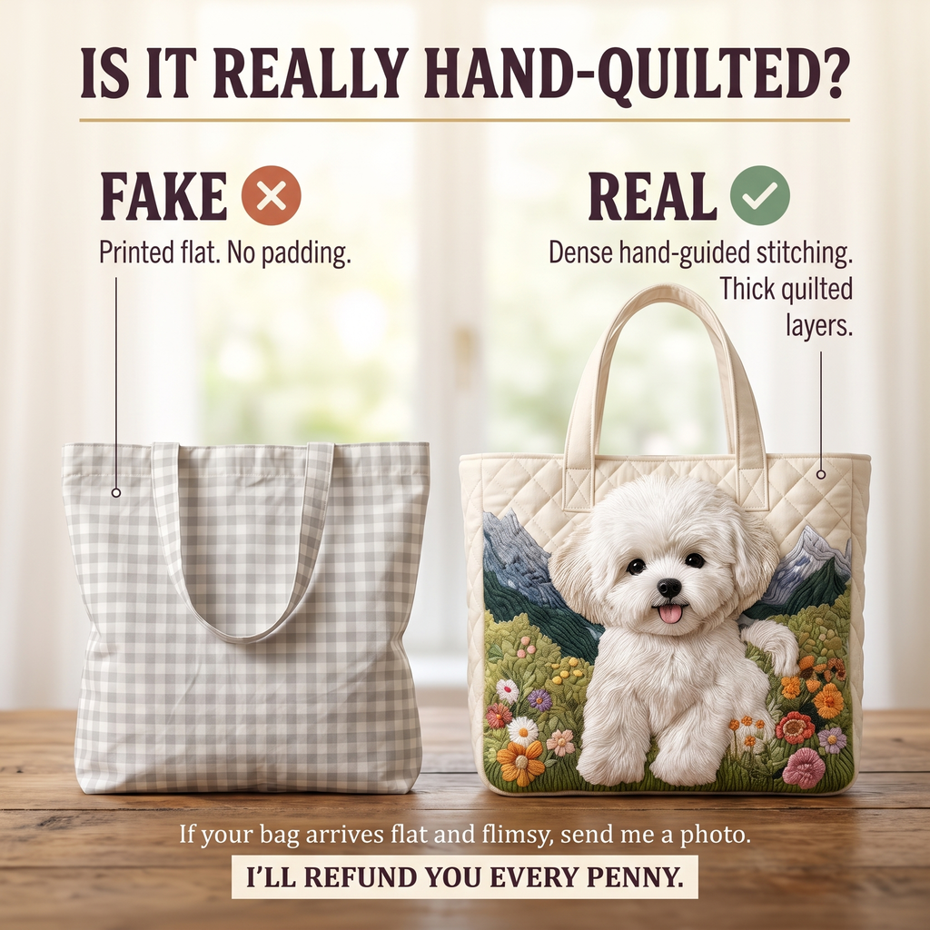 Enchanted Dog Artisan Quilted Bag