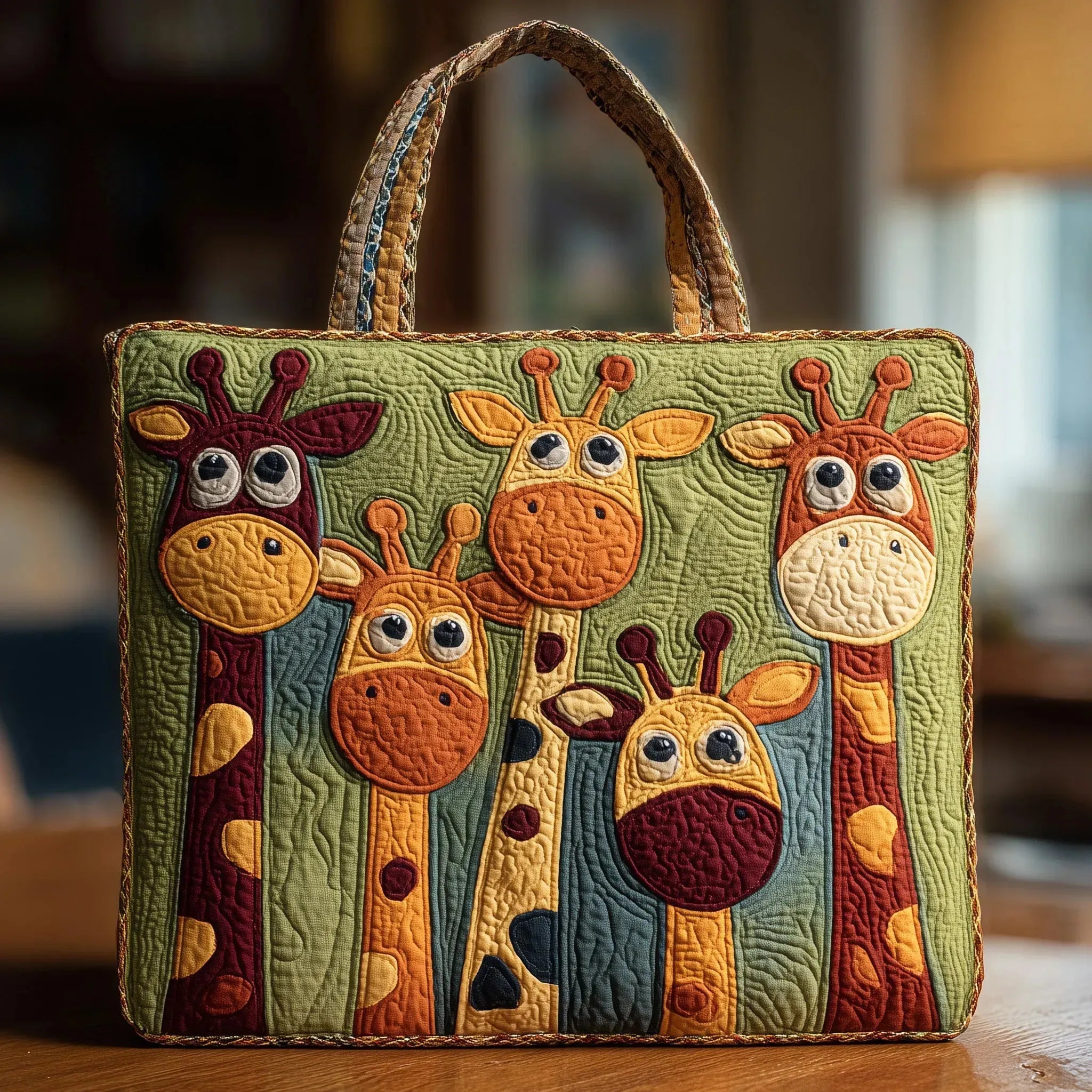 Giraffe Artisan Quilted Bag