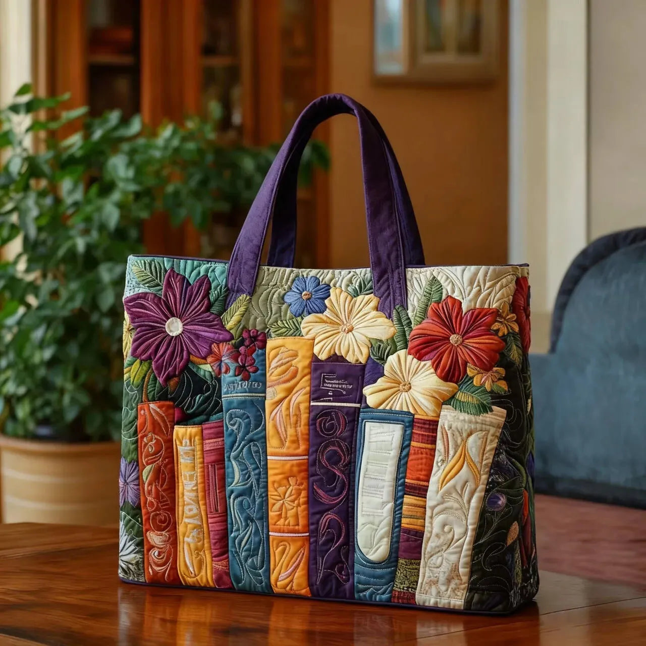 Book Lovers Artisan Quilted Bag
