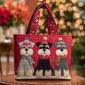 Trio of Schnauzers Artisan Quilted Bag