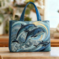 Ocean Dolphin Artisan Quilted Bag