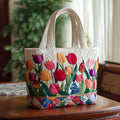 Tulip Garden Artisan Quilted Bag
