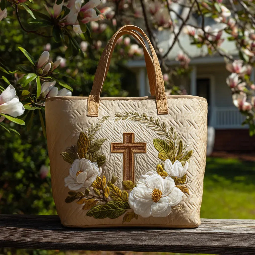 Sacred Cross Artisan Quilted Bag