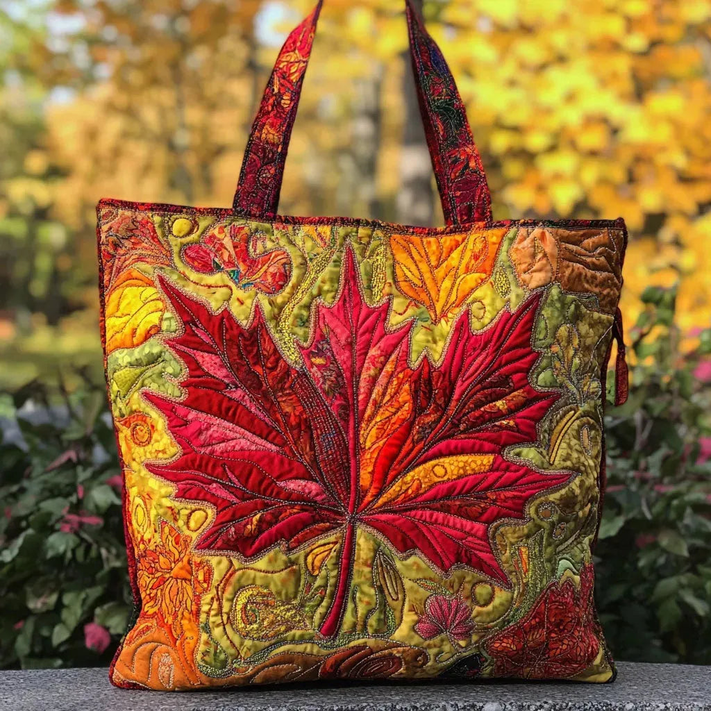 Maple at Sunset Artisan Quilted Bag