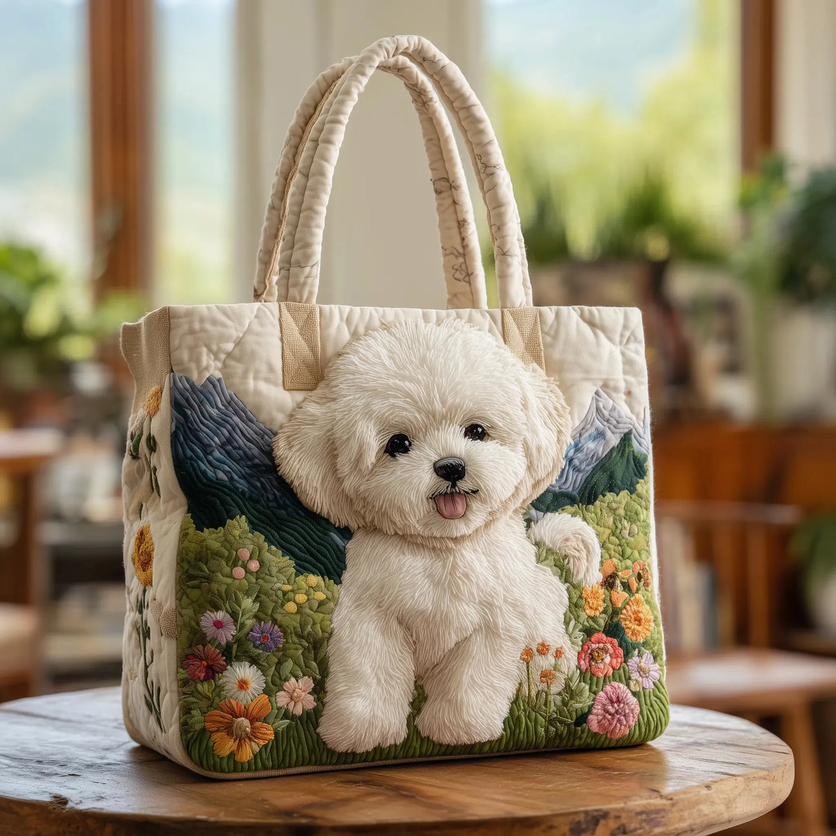 Enchanted Dog Artisan Quilted Bag