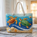 Tropical Turtle Artisan Quilted Beach Bag