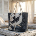 Elegant Ballerina Artisan Quilted Beach Bag