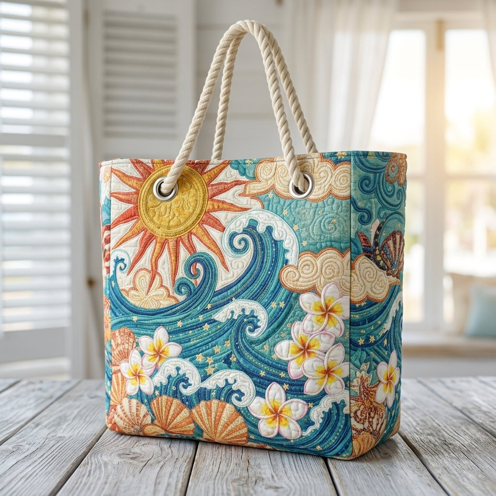 Warm Halo Artisan Quilted Beach Bag