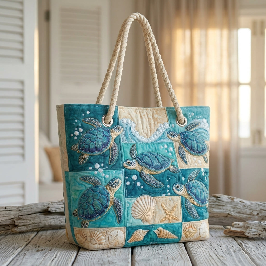 Turtle Bay Artisan Quilted Beach Bag