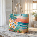Tropical Spirit Artisan Quilted Beach Bag