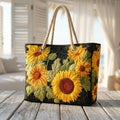 Sunflower Artisan Quilted Beach Bag