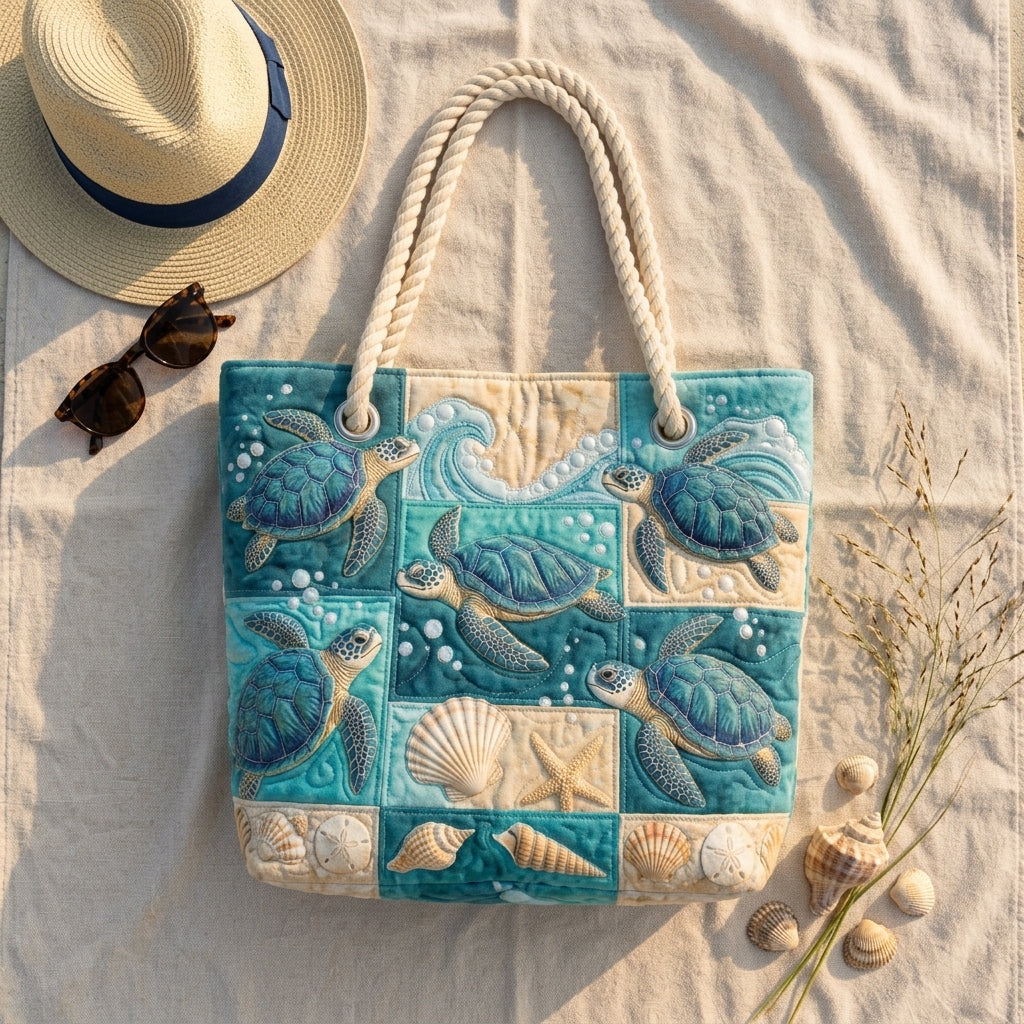 Turtle Bay Artisan Quilted Beach Bag