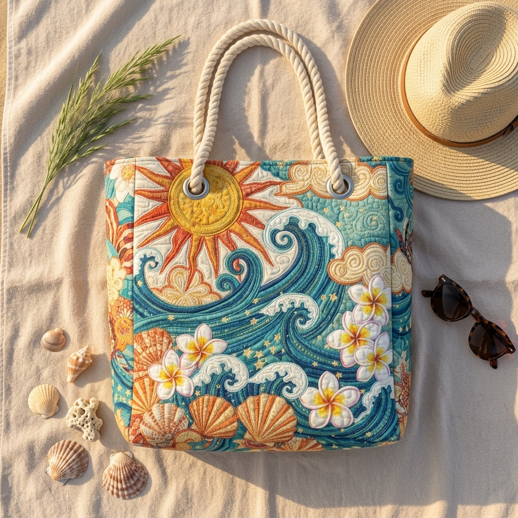 Warm Halo Artisan Quilted Beach Bag