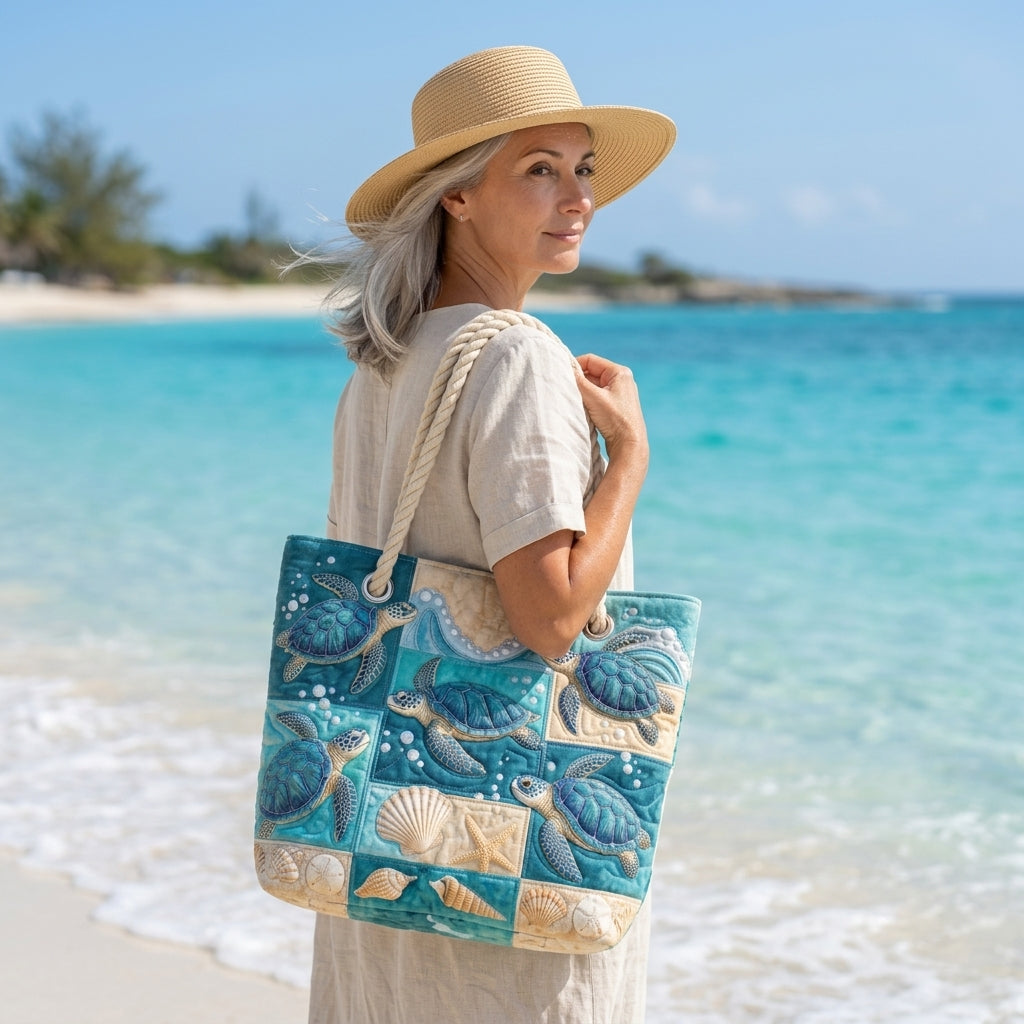 Turtle Bay Artisan Quilted Beach Bag