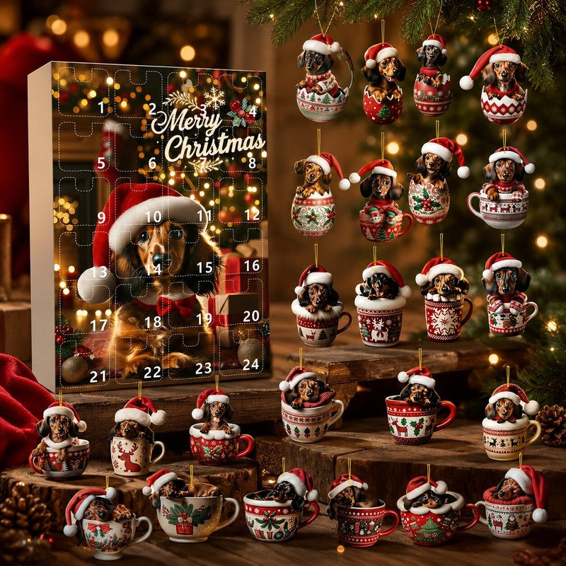 Dachshund Advent Calendar 2026 – 24 Ornaments