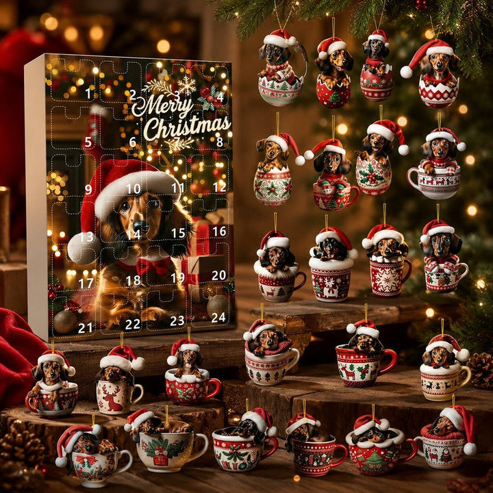 Dachshund Advent Calendar 2026 – 24 Ornaments