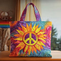 Sunlit Sunflower Quilted Tote Bag