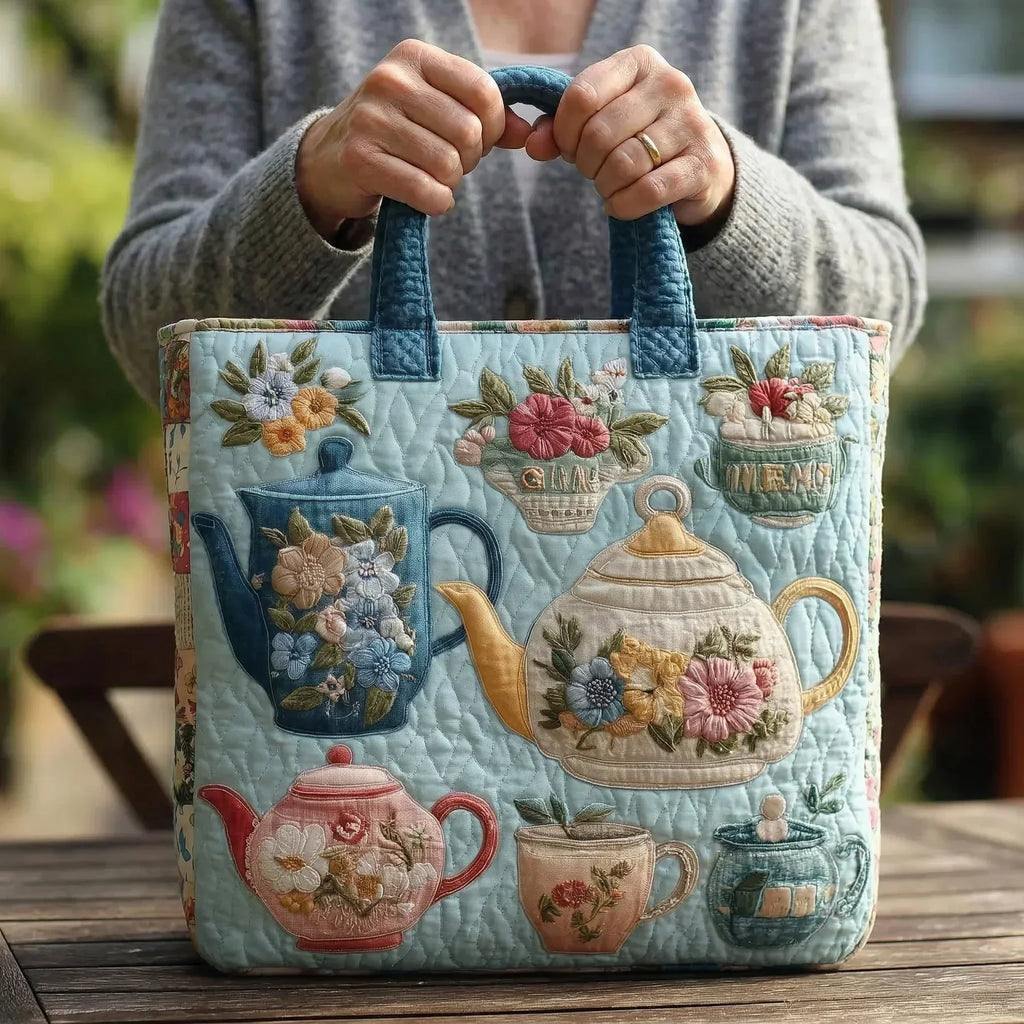Floral Pattern Artisan Quilted Bag