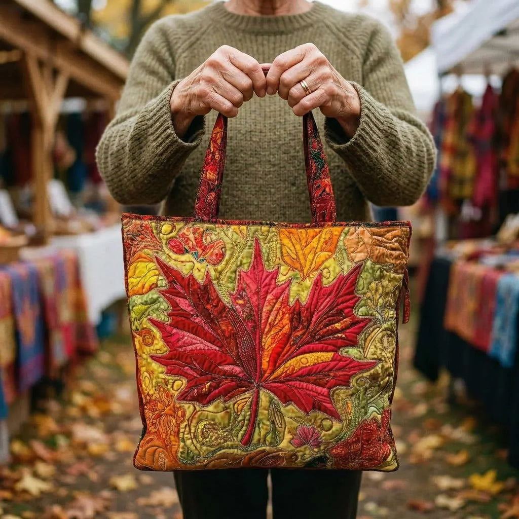 Maple at Sunset Artisan Quilted Bag