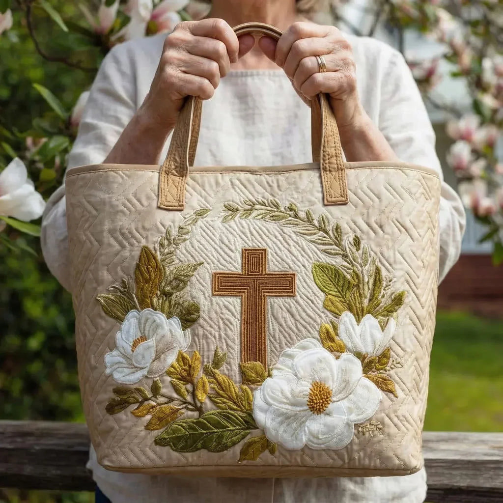 Sacred Cross Artisan Quilted Bag