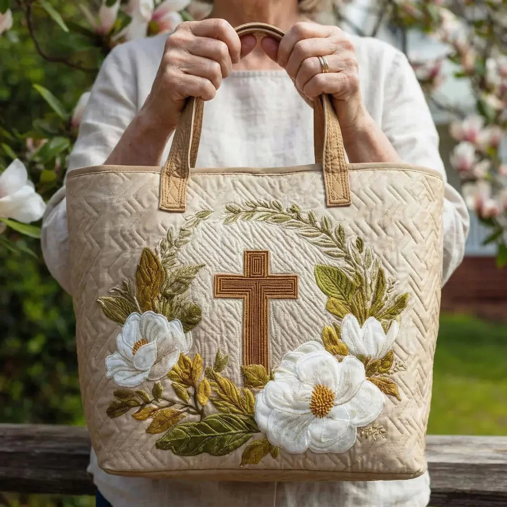 Sacred Cross Artisan Quilted Bag