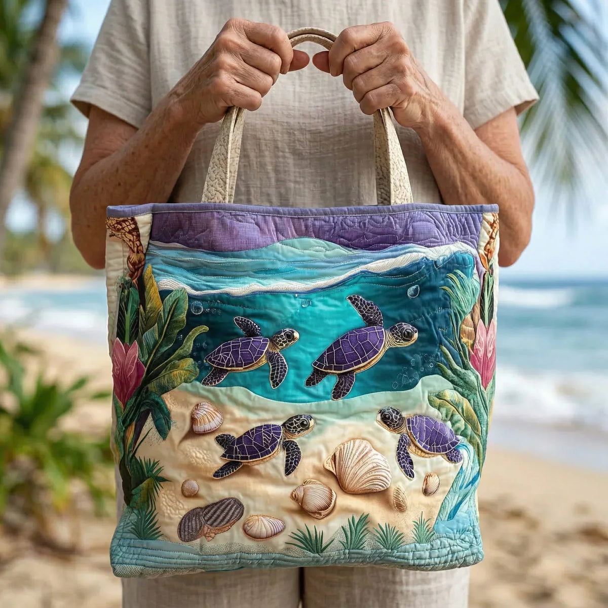 Spirit of the Lagoon Artisan Quilted Bag