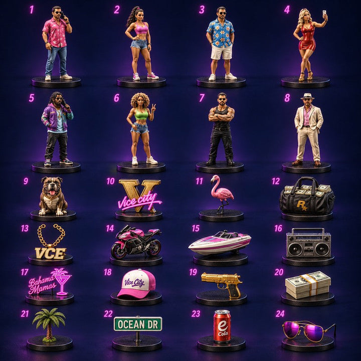 GTA-Inspired Advent Calendar – Miniature Figurines