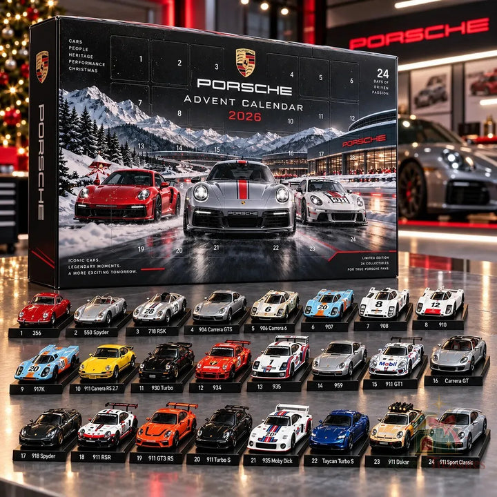 Porsche Advent Calendar 2026 – Box with 24 Cars