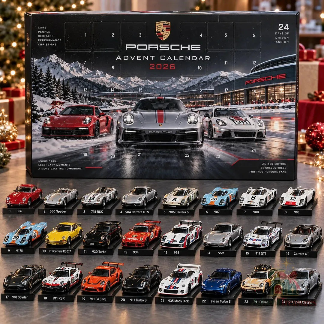 Porsche Advent Calendar 2026 – Box with 24 Cars